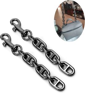 Pcs Tabby <b>Purse</b> Strap Extender Woman Bag Chain Extender Shoulder Csrossbody <b>Purse</b> Chain Extender For Nolita Gunmetal Black Strap - Product Image 5