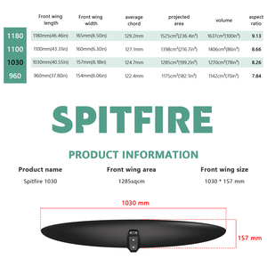 ปีกไฮโดรฟอยล์คาร์บอน Spitfire 1030 สำหรับเล่นเซิร์ฟ SUP กีฬาทางน้ำ ระดับผู้เชี่ยวชาญ OEM ODM - Product Image 3
