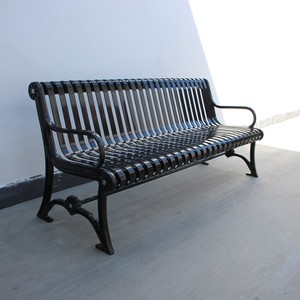 مقعد مقعد حديقة خارجي من Gavin بإطار من الحديد الزهر ومقاعد فولاذية حضرية مصنعة في Guandong - Product Image 1