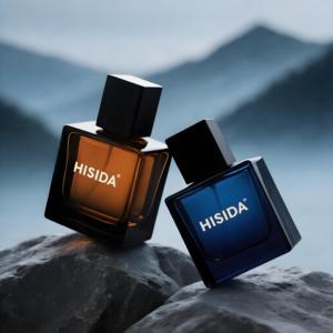 Vaporisateur de parfum vide carré ambré à sertir personnalisé 30ml 50ml 100ml Flacon de parfum en verre avec bouchon en bois - Product Image 5