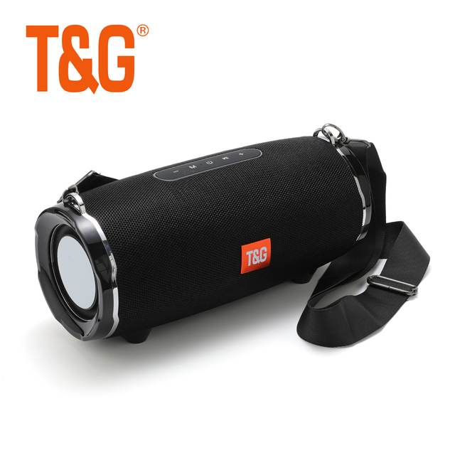 TG187 Fabric IPX4 OUTDOOR SUB-WOOFER WIRELESS MUSIC SPEAKER WITH SHOULDER BELT WELCOME LARGER POWER SPEAKER