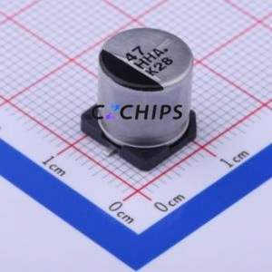 Condensador Electrolítico de Aluminio SMD EEEHA1H470AP, D10xL10.2mm 47uF 20% 50V 100mA-120Hz - Product Image 1