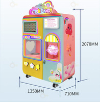 Distributeur automatique de barbe à papa commercial Machine à barbe à papa de haute qualité entièrement automatique à vendre