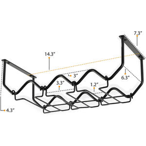 Debajo del Gabinete Estante de vino y Soporte para vasos Organización de cocina con organizador de 4 botellas - Product Image 5