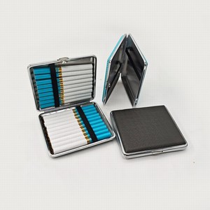 Étui à cigarettes 20S PU en métal Couleur Motif assorti - Product Image 3