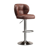 Tabouret de bar haut, mobilier de maison, dossier réglable et pivotant, style moderne minimaliste en métal, chaise haute pour la maison, le comptoir d'accueil ou la caisse