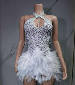 Traje de Danza para Mujer, Leotardo Halter, Mono, Vestido para Baile Latino, <span class=keywords><strong>Cha</strong></span>-<span class=keywords><strong>Cha</strong></span>, <span class=keywords><strong>Tango</strong></span>, Competencia de Danza - Product Image 3