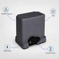 Operador de Puerta Corredera Eléctrica con Control Remoto Inalámbrico a Prueba de Rayos UV, 24VDC, Protección IP55, Capacidad de 400 kg, Uso en Interiores y Exteriores
