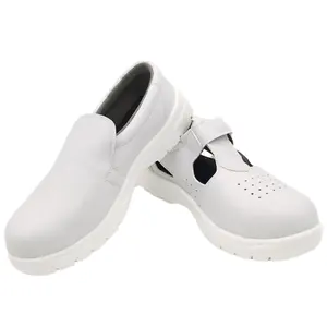 クリーンルームESD帯電防止ホワイトスチールトゥ通気性安全靴ESD帯電防止靴