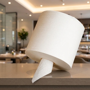 Rouleau <span class=keywords><strong>de</strong></span> <span class=keywords><strong>papier</strong></span> essuie-tout industriel robuste, alimentation centrale, 150 tirages, enroulé à la main, forme ronde, pour salle <span class=keywords><strong>de</strong></span> bain et douche - Product Image 1