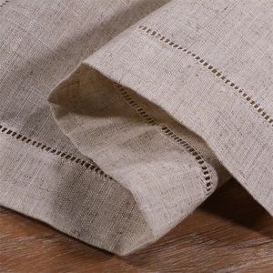 ผ้าเช็ดปากผ้าลินินสีเขียวสำหรับงานแต่งงานผ้าลินินแบบเย็บริมแบบธรรมดางานทำด้วยมือพร้อมโลโก้สำหรับร้านอาหารงานแต่งงาน - Product Image 6