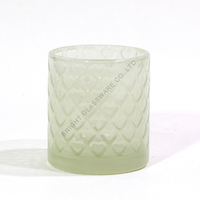 Vase à bougie en verre transparent de luxe pour la décoration intérieure, pot à bougie vide en cristal clair, vente en gros