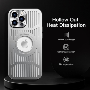 Étui de téléphone magnétique antichoc en alliage d'aluminium à dissipation thermique adapté aux iPhone 12, 13, 14, 15, 16, 17 - Product Image 6