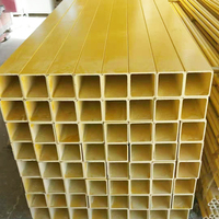 Tubes carrés creux en PRV (Polymère Renforcé de Fibres) pultrudés sur mesure, support chimique, couleur personnalisée, diamètres 20, 40, 50, 60, 75, 80, 100 mm
