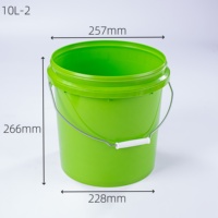 Seau d'emballage scellé pour lubrifiant 10L, seau à peinture en plastique avec poignées métalliques ou en plastique