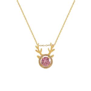 Nuovo rilascio Versatile collana in acciaio al titanio con squisita corna di cervo accessorio di moda di lusso semplice luce - Product Image 5