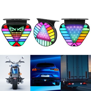 Luci di Avvertimento per Auto, Luce di Navigazione <span class=keywords><strong>LED</strong></span> Arcobaleno per Camion, Luce Demoniaca, Luce Lampeggiante Anticollisione Posteriore per Paraurti - Product Image 1