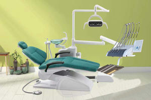 Set completo poltrona odontoiatrica economica con sgabello dentista <span class=keywords><strong>Scaler</strong></span> Curing manipolo leggero compressore d'aria fotocamera custodia in legno Ce E3 - Product Image 4