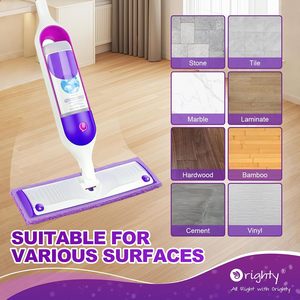 Orighty Lot de 10 recharges de serpillères en microfibre réutilisables <span class=keywords><strong>pour</strong></span> serpillères pulvérisatrices compatibles 13''-15'', multi-surfaces, lavables en machine - Product Image 6