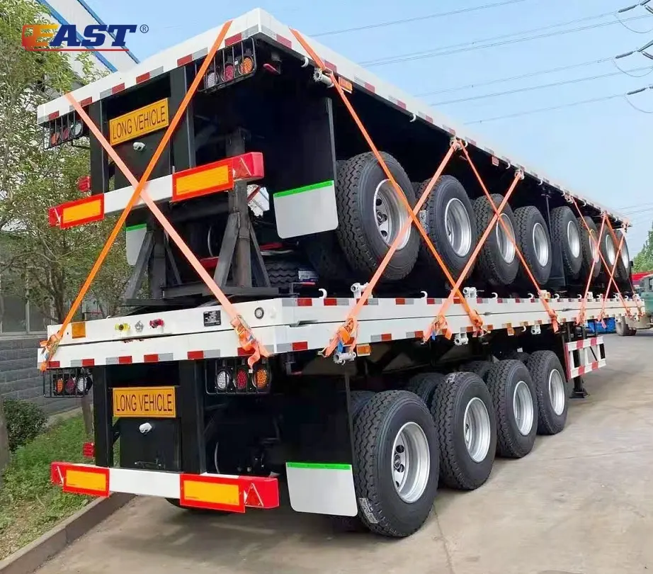 EAST 3 axles 40 feet 20ft 40ft flatbed container trailers for sale