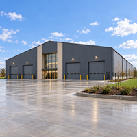 Entrepôt préfabriqué en structure métallique, bâtiment industriel, atelier, grande structure métallique à travée libre Q355B USA