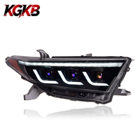 Ensemble de phares LED KGKB pour Toyota Highlander XU40 2012-2014, mise à niveau DRL, projecteur à trois lentilles, clignotant, Plug & Play