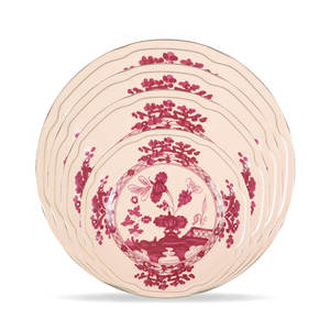 ชุดจานเซรามิกพอร์ซเลนลายวิวทิวทัศน์สีชมพูสไตล์เรโทร  ชุดอาหารค่ำหรูหรา  แบบโบนไชน่า ขายส่ง - Product Image 1