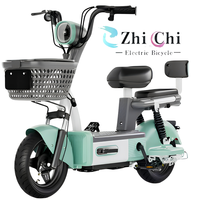 Nouveau vélo électrique urbain 48V pas cher, kit 2 roues, moteur sans balais 350W, 3 vitesses, batterie au plomb-acide/lithium