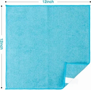 Toallas cuadradas reutilizables de microfibra de 300gsm, trapos de tela tejidos para cocina, baño, pared, vidrio, limpieza de coches empaquetados en bolsa - Product Image 5