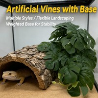 Plantes artificielles pour terrarium, décoration d'habitat, accessoires pour terrarium de dragon barbu, gecko, lézard, caméléon, serpent