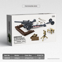 Modèle de howitzer de campagne lourd allemand de 15 cm, équipement militaire, jouets pour l'armée, ensemble de blocs de construction