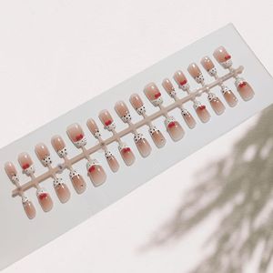 Venta al por mayor 30PCs Set Square Press on Nails Short Cute Cat Cow Wave Point ABS <span class=keywords><strong>Uñas</strong></span> artificiales - Product Image 6