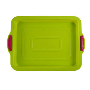 Moule à gâteau <span class=keywords><strong>carré</strong></span> en silicone Moule à brownie Ustensiles de cuisson avec poignées antidérapantes Moule de cuisson antiadhésif pour pain, gâteau et <span class=keywords><strong>tarte</strong></span> - Product Image 6