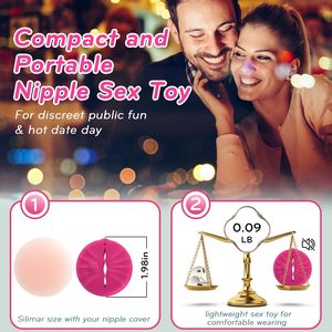 Vibrateurs pour mamelons et points G, 10 modes de vibration, en silicone léger, invisibles, alimentés par USB, étanches IPX6, modèle 36g - Product Image 4