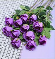 Rose Artificielle en Soie pour Décoration de Table (Salle à Manger, Salon) – Idéale pour Remise de Diplôme et Halloween – Bouquet à Fleur Unique