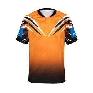 Vêtements de sport respirants de haute qualité pour hommes, taille plus, manches courtes, pour le rugby, séchage rapide - Product Image 1