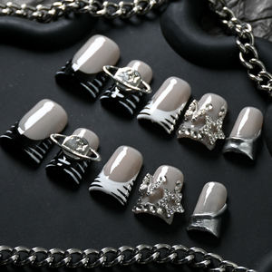 Uñas Postizas de Pato Hechas a Mano al por Mayor, 10 Piezas, Uñas Acrílicas Reutilizables, Modelo Cuadrado Artificial - Product Image 3