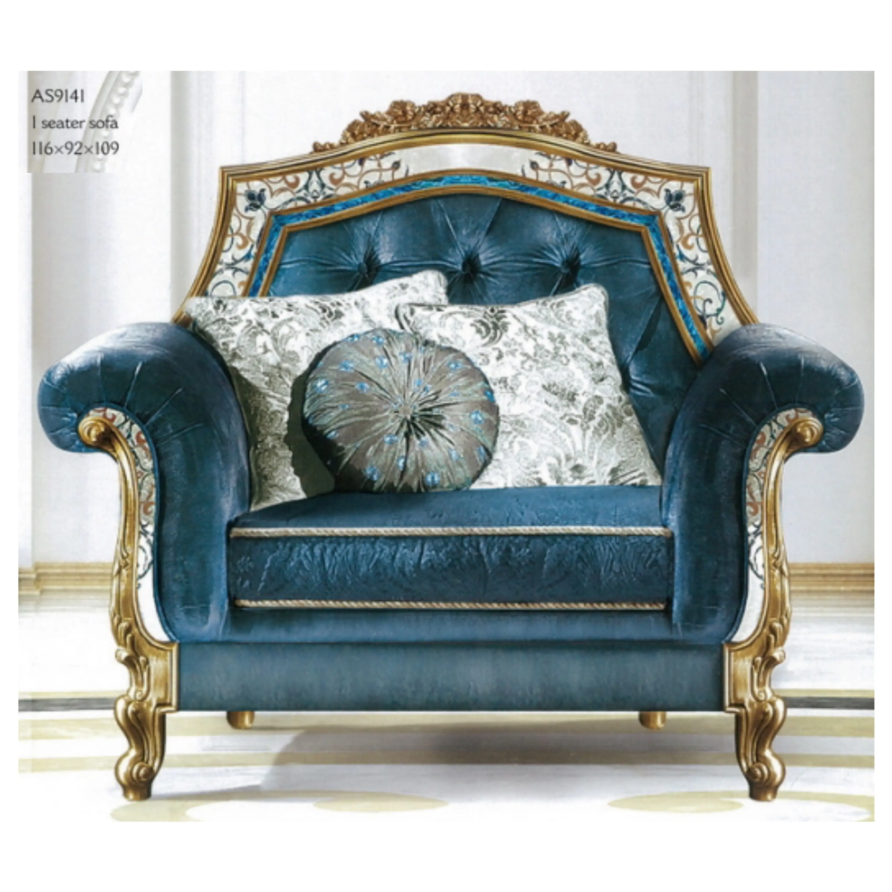 Роскошный Европейский тканевый одноместный диван Sunwe, наборы стульев, мебель для гостиной, современный диван-купить диван для гостиной