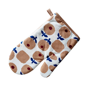 Gants de <span class=keywords><strong>cuisine</strong></span> Offre Spéciale coton et lin, ensemble de tapis résistants à la <span class=keywords><strong>chaleur</strong></span>, gants de micro-ondes - Product Image 4