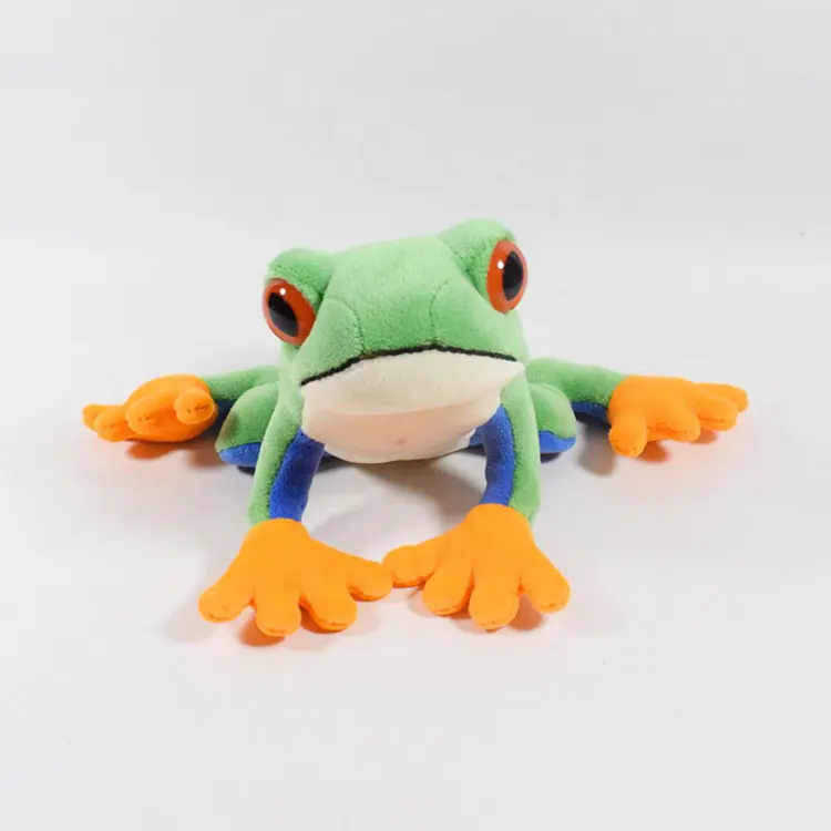 Fabrika peluş ağacı kurbağa oyuncak yumuşak kurbağa doldurulmuş oyuncak