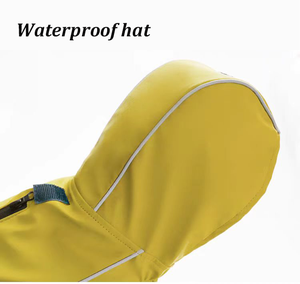 디자이너 맞춤 소형견 방수 레인코트 폴리에스터 스판덱스 플리스 안감 전통적이고 현대적인 가을 애완견 의류 - Product Image 5