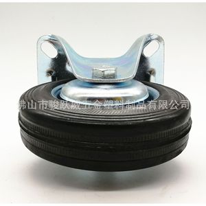 Swivel Caster 100mm <b>Black</b> Rubber Silent Industrial Wheel For Shelves Trolleys - Product Image 4