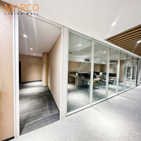 Cloison Modulaire en Verre de 90 mm avec Cadre en Acier et Aluminium, Insonorisée, Résistante aux Chocs, Écologique, pour Bureau, Chambre, École, Salle de Sport – Solution Tout-en-un