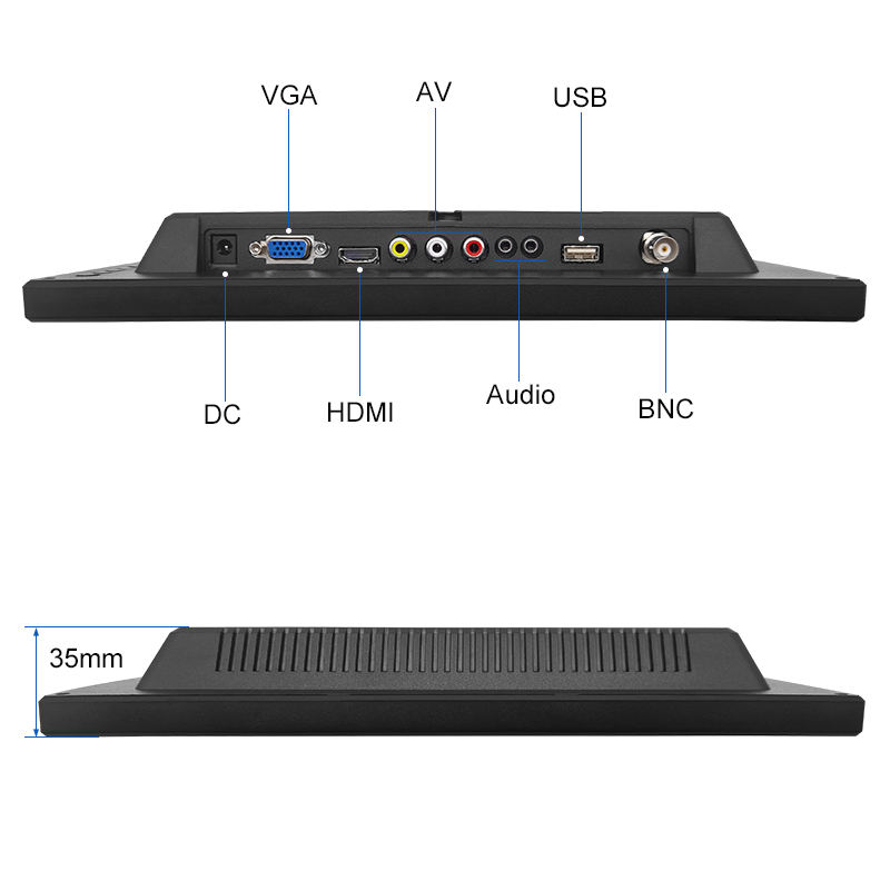 13.3 Inch IPS 1600*900 1920*1080 VGA AV BNC USB Non Screen Speaker Remote TFT Gaming IPS Industrial Game Monitor