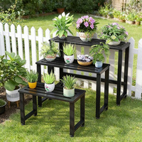 Support à plantes en acier inoxydable incontournable, étagère à fleurs à plusieurs niveaux en fer pour balcon, patio et extérieur