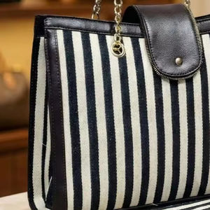 Elite Craft Studio Black & White Bohemian Vintage <b>Patchwork</b> Solar Panel Waterproof Canvas Tote <b>Bag</b> for Women - Product Image 2