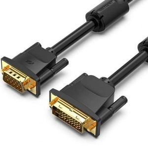 Cable convertidor - DVI-D macho a VGA macho, 2 m de longitud, color negro, ideal para conectar dispositivos con diferentes conectores. - Product Image 1