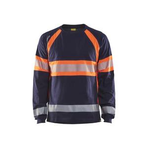 BLAKLADER - 351010308853XS Camiseta de manga larga de alta visibilidad Azul marino/Naranja-EAN 7330509714072 ROPA DE TRABAJO DE LA HI-VIS - Product Image 1