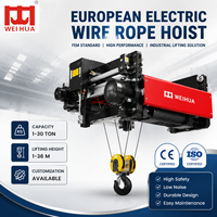 Palans électriques compacts européens 1T 2T 5T 7T 15T, conception à faible hauteur de levage, haute capacité, normes M5 M6 FEM, avec chariot pour atelier