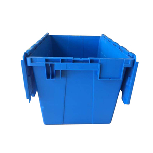 High Quality Cheap Price 395*280*270mm <strong>Plastic</strong> Storage <strong>Crates</strong> <strong>Attached</strong> <strong>Lid</strong> Container - Product Image 3